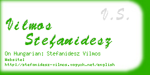 vilmos stefanidesz business card